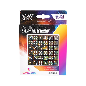36pc Gamegenic Galaxy Series Mars D6 Dice Set 12mm Gaming Accessory