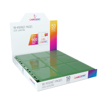 Gamegenic Sideloading 18 Pocket Pages Display Green Gaming Accessory