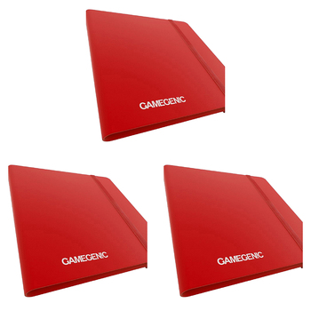 3PK Gamegenic Casual Album 8 Pocket Red Gaming Accessory