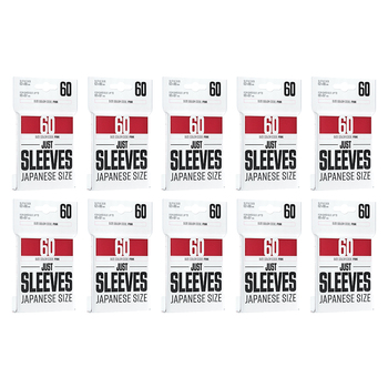 10PK Gamegenic Just Sleeves Japanese Size Red Gaming Accessory