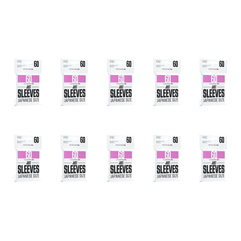 10PK Gamegenic Just Sleeves Japanese Size Pink Gaming Accessory