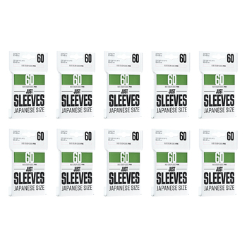 10PK Gamegenic Just Sleeves Japanese Size Green Gaming Accessory