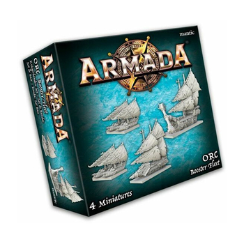4pc Mantic Games Armada Orc Booster Fleet Tabletop Miniature Toy
