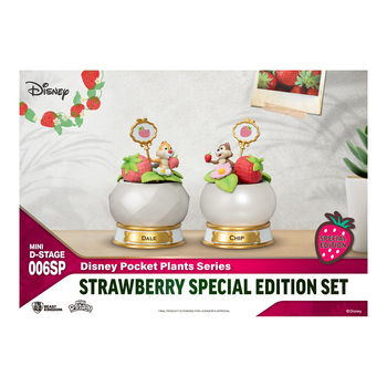 Beast Kingdom Mini D Stage Disney Pocket Plants Strawberry Set Chip n Dale