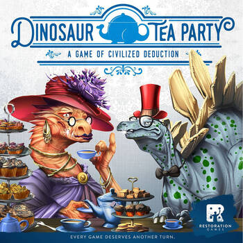 Restoration Games Dinosaur Tea Party Kids Board Game 7y+