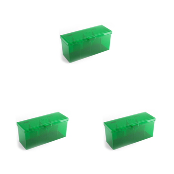 3PK Gamegenic Fourtress Holds 320 Sleeves Deck Box Green Gaming Accessory