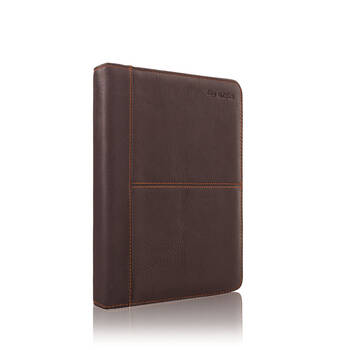 Solo Vintage Padfolio 5x8in Notepad/Tablet Magnetic Cover Leather Espresso