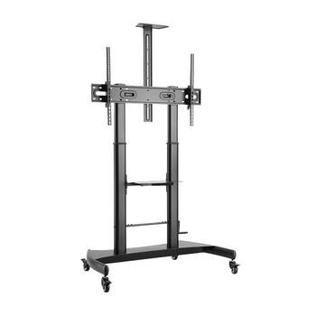 Verdante 60"-100" Large Screen Telescopic Height Adjustable TV Cart with rollers