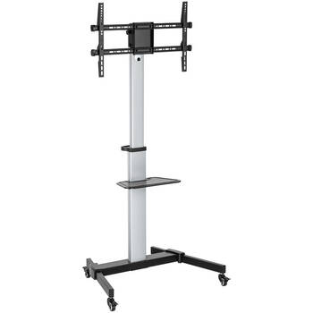 Verdante 37"-86" Portrait / Landscape Height Adjustable Aluminium Wheeled TV Cart