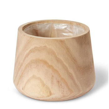 E Style Argus 34cm Wood Tub Plant Pot Decor Round - Natural