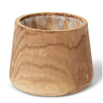 E Style Argus 40cm Wood Tub Plant Pot Decor Round - Natural