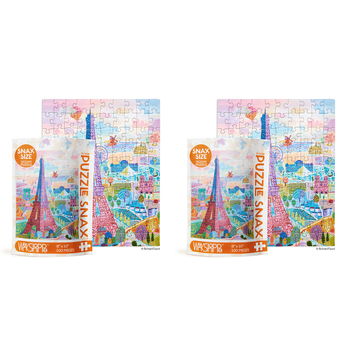 2x 100pc WerkShoppe Snax Jigsaw Puzzle 8x10in Paris 7y+