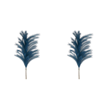 2PK Belle Wheat Grass Dried Foliage Artificial Plant Home Decor 1.1m - Blue