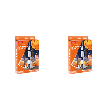 2x 24pc CubicFun Saturn V Rocket 3D Puzzle Kids/Children Toy