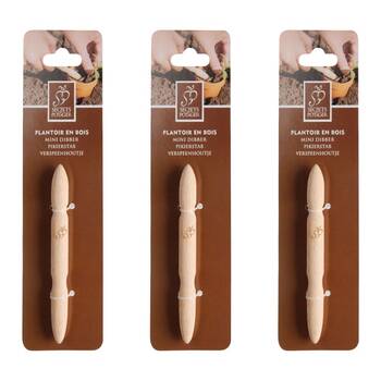 3PK Esschert Design Secrets du Potager Mini Dibber Garden Outdoor Decor Natural