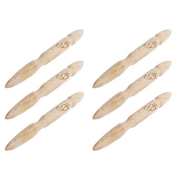 6PK Esschert Design Secrets du Potager Mini Dibber Garden Outdoor Decor Natural
