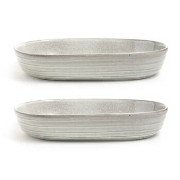 2PK Classica Lunde Oval Baker 31x21x6cm Oven Baking/Baker Tray Reactive Grey