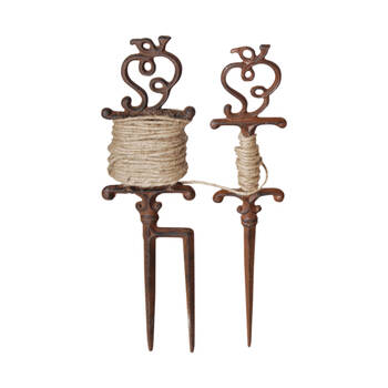 Esschert Design Cast Iron Garden Row Marker Set Home Brown