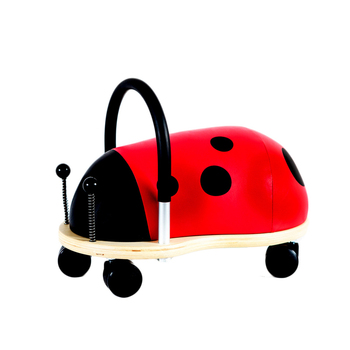 Wheely Bug 38cm Small Ladybug Wooden Ride On Kids Toy 12m+ Red