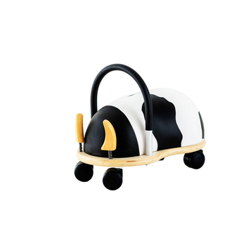 Wheely Bug 38cm Small Cow Wooden Ride On Kids Toy 12m+ White/Black