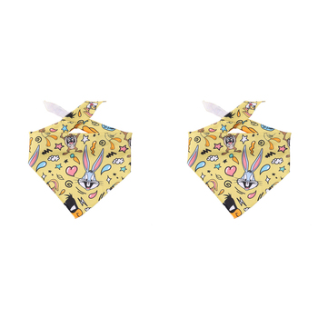 2PK The Stubby Club Looney Tunes Themed Dog Bandana Large