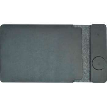 Laser 16in 2-in-1 Wireless Charging Laptop Sleeve & Mobile Mousepad Black