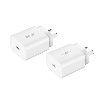2pc Belkin BoostCharge USB-C PD 3.0 Wall Charger 20W