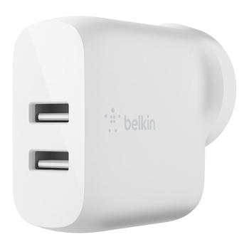 Belkin 24W Dual USB-A Wall Charger - White