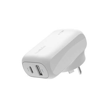 Belkin Boostcharge 42W Fast-Charging Dual Port USB-C & USB-A Wall Charger White
