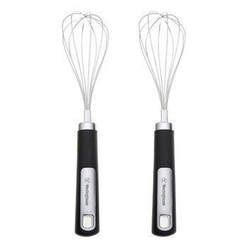 2PK Westinghouse Egg Whisk Mixer Soft Grip Stainless Steel