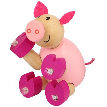 Majigg Wood Flexi Farm Animals 7cm - Assorted