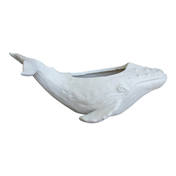 LVD Resin 32cm Whale Planter Home Decor Ornament - White