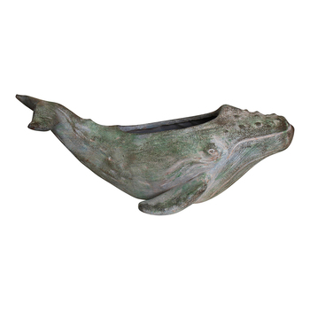 LVD Resin 32cm Whale Planter Home Decor Ornament - Wash
