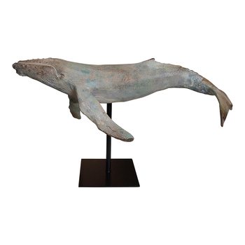 LVD Resin 37cm Whale Home Decorative Figurine w/ Stand Wash