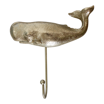 LVD Resin/Metal 16.5cm Whale Hook Clothes Hanger Home Decor - Gold
