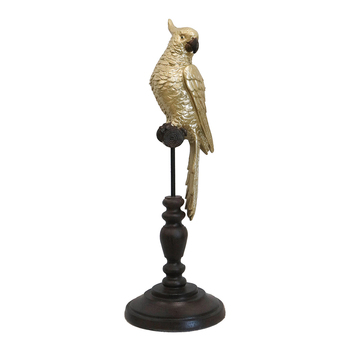 LVD Resin 37.5cm Parrot Tropic Home Decorative Figurine - Gold