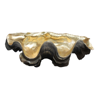 LVD Decorative Bahama 23.5cm Resin Clam Shell/Trinket Medium - Bronze/Gold