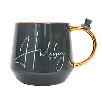 Wedding Ceramic 13x10cm Hubby Coffee/Tea Mug - Grey