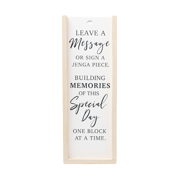 Wedding Wooden 26.5x10cm Signature Jenga Event Decor - Cream