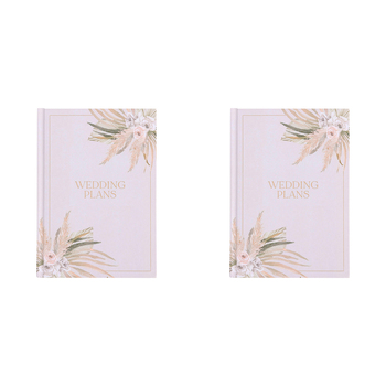 2PK Splosh Floral Wedding Planner Organiser Diary Book 15x21cm