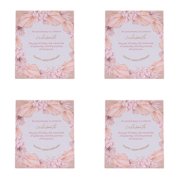 4PK Splosh Ceramic Wedding Anniversary Verse Plaque 14cm