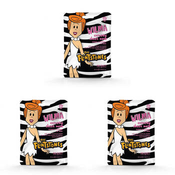 3PK Warner Bros Wilma Flintstone Scented Cosmetic Sheet Face Mask 25ml Peach