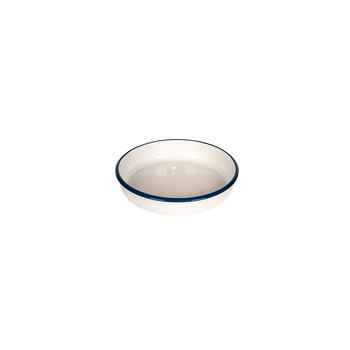 Urban Style Enamelware 28cm/2.8L Round Bowl w/ Blue Rim - White