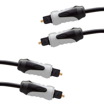 2x Westinghouse 3m Toslink to Toslink Optical Cable - Black