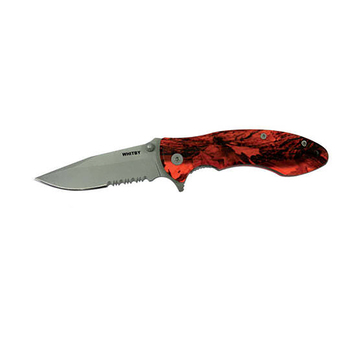 Whitby Knives Survival/Camping SS Lock Knife Orange Camo - 2.75'' Blade