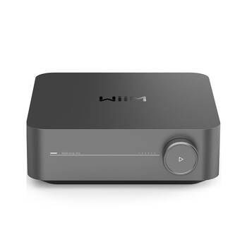 WiiM Aluminium Amp PRO Multiroom Stereo Streaming Amplifier 18.5x18.5cm - Grey