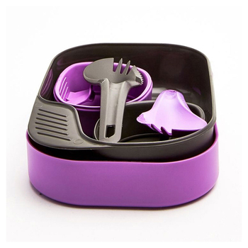6pc Wildo Camp-A-Box Set Duo Light Camping Set Utensils/Bowl/Plate/Cup Lilac