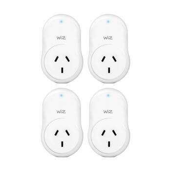 4PK WiZ Connected Smart Wall Socket Plug W/ Smartphone/Voice Control AU/NZ