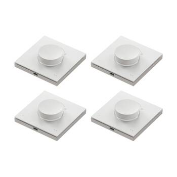 4PK WiZ Connected Wireless USB Rechargeable Portable Smart Tap Dial Switch White