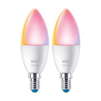 2PK WiZ Connected Color & Tunable White Candle Gen2 LED Smart Lightbulb E14